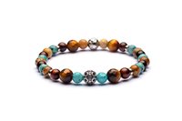 Bracelet Antracite Classic in Semiprecious stones C107 LOS ANGELES - C107 LOS ANGELES